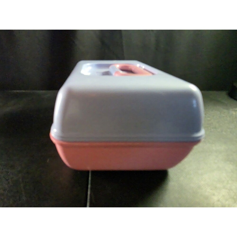 Caboodles Pink Gray Makeup Train Case Organizer Mirror Cosmetic Storage Box - Picture 5 of 7